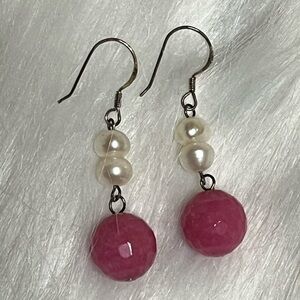 Pearl Ruby Earrings